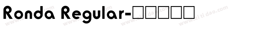 Ronda Regular字体转换
